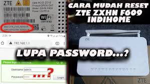 Zte ips zte usernames/passwords zte manuals. Cara Mudah Reset Router Model Zte Zxhn F609 Indihome Menggunakan Smartphone Lupa Password Youtube