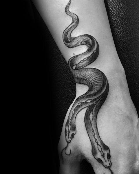 30 Cool Two Headed Snake Tattoo Ideas for Men