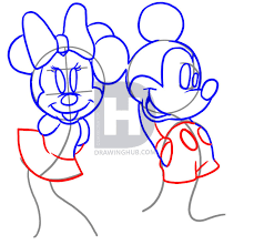 Next, draw a small circle on either side of the big circle for her ears. Cute Easy Mickey Mouse Drawing Drawing Wallpaper