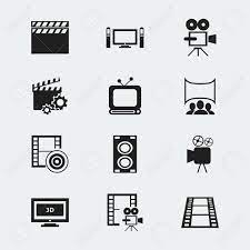 Set Of 12 Editable Cinema Icons. Includes Symbols Such As Show, Episode, Record  Cam And More Royalty Free SVG, Cliparts, Vectors, and Stock Illustration.  Image 82285014.