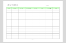 Full size of blank weekly schedule printable week planner. Simple Weekly Schedule Printable