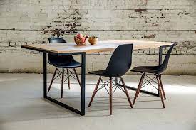 Natural Wood Table Breakfast Table Wood Slab White Oak Etsy Industrial Style Dining Table Midcentury Modern Dining Table Industrial Dining Table