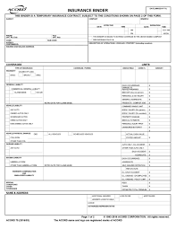 Your declaration page, for example, is technically a form. What Is An Insurance Binder