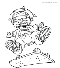 Rocket power, a show based around extreme sports, friendship, and conquering the ups and downs of life, rocket power involves the daily situations of a group of friends named otto, reggie, twister, and sam as they are living in the fictional town of ocean shores, california.the characters often take part in a variety of sports including surfing, rollerblading. Rocket Power Color Page Free Cartoon Coloring Book Pages For Kids