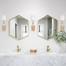 Изображение bathroom sconce height placement. The Right Height For Your Bathroom Wall Sconce