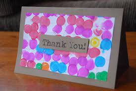 Once printed they are ready to decorate and add your personal toches! Day 48 Polka Dot Thank You Cards Thank You Cards From Kids Handmade Thank You Cards Homemade Birthday Cards