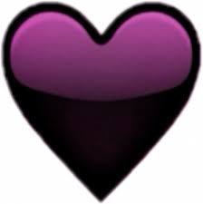 Purple Heart Emoji Transparent Black Tumblr Cool Sticker Heart Emoji Purple Emoji Free Clip Art