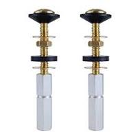 Hibbent 2 Pack Toilet Tank to Bowl Bolt Kits, Heavy Duty Bolts Toilet Bolts for Tank Solid Brass with Extra Long Nuts Easy to Install and Double ...