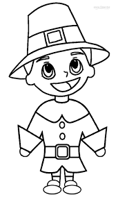 Pilgrim coloring pages simple for preschoolers. Printable Pilgrims Coloring Pages For Kids
