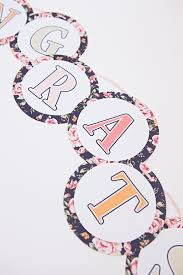 This navy floral alphabet banner printable is perfect to create birthday party signs, nursery signs or well wishes. Free Printable Floral Design Alphabet And Number Banner