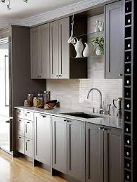 Gray and white kitchen with glass cabinet fronts. 30 Black And Grey Kitchen Ideas Kitchen Inspirations Kitchen Design Kitchen Remodel