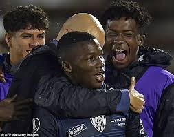 Moisés caicedo celebrates after scoring for ecuador against uruguay during a world cup qualifier in october. Fgmu Iuajfc Jm