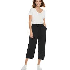 Popsugar At Kohls Wide Leg Crop Pants Wide Leg Cropped