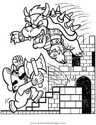 Mario Bros 35 Gratis Malvorlage In Comic Trickfilmfiguren Mario Ausmalen