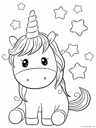 To print the coloring page: Cute Unicorns Coloring Pages For Girls Cute Unicorns 9 Printable 2021 0333 Coloring4free Coloring4free Com