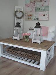 landelijke salontafel met steigerhoutendelen door het sfeerwinkeltje salontafel makkelijke huis decoratie meubels