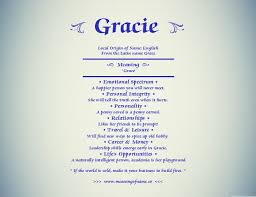 Gracie Names With Meaning Pretty Names Names