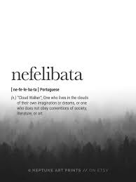 Nefelibata Definition Prints Digital Download Instant Download Definition Print Modern Home Decor Travel Posters Digital Typography Art Weird Words Unusual Words Rare Words