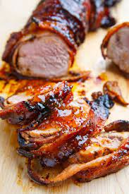 Apricot Glazed Bacon Wrapped Cajun Pork Tenderloin Recipe Tenderloin Recipes Pork Tenderloin Recipes Easter Dinner Recipes