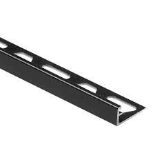 Jolly bright white aluminum 3/8 in. Schluter Color Novocom Top