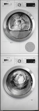 Attractive, contemporary and eco friendly washer from smeg, its small size, efficiency and stylis. Bosch Bowadrew868 Stacking Kit With Pull Out Tray Washer Dryer Set With Front Load Washer And Electric Dryer In White