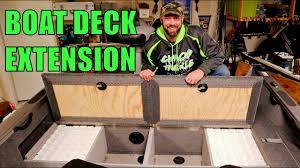 Huge Boat Deck Upgrade Diy Deck Extension With Tons Of Storage Youtube