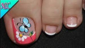75 creativos diseños de uñas decoradas con puntos fáciles y elegantes. Diseno De Unas Para Pies Mariposa Y Flor Muy Facil De Hacer Butterfly Nail Art Nlc Youtube