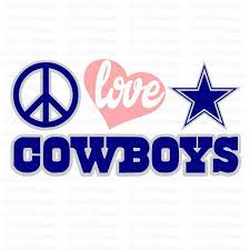 Peace Love Dallas Cowboys Svg File Peace And Love Cricut Projects Beginner Cowboys