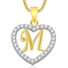 C4d cool black red gold three dimensional letter m decoration. Buy Valentine Gifts Meenaz Gold Plated M Alphabet With Chain In American Diamond Cz Pendant For Girls Women Stylish At Amazon In