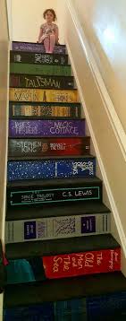 Decorate your living room, bedroom, or bathroom. If You Are A Book Lover You Have To See This Awesome Staircase Augusta Statz 5 Years Ago Reddit What Started Out As A Way To Save Money On Re Carpeting The Stairs Turned Into A Pinterest Tutorial Turned Into A Real Life Masterpiece Now We Ve All Seen