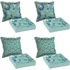 The better homes & gardens providence steel/wicker outdoor chaise lounge creates the perfect spot to enjoy the weather, read a book, get a tan, or just relax outside. Better Homes Garden 8 Piece Cushion Set Aqua Walmart Com Outdoor Sofa Cushions Outdoor Patio Chair Cushions Outdoor Furniture Covers