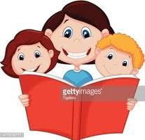 Bildresultat för barn läser tecknad
