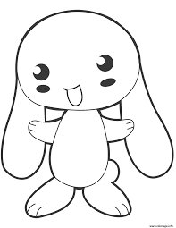 Vous ne trouverez pas plus confortable que le sweat kawaii amoureux lapin. Coloriage Lapin Kawaii Joyeux Dessin Lapin A Imprimer