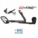 Large waterproof search coil 5 sensitivity and volume levels collapsible body bluetooth smartphone holder digging tool earbuds features: Go Find 66 Minelab Metal Detector