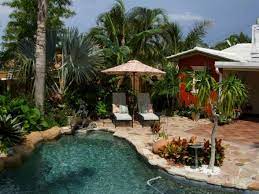 South Florida Caribbean Style Home Pool Landscaping Caribbean Style Homes Tropical Landscaping