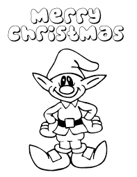 Spread the holiday seasons joy to all you love by sharing the gift of coloring. A Joyful Tiny Elf Says Happy Merry Christmas Folks On Christmas Coloring Page Coloring Sky