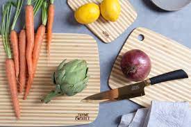 Thyme Table Striped Bamboo Cutting Board Set 3 Piece Walmart Com Walmart Com