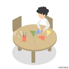 Check spelling or type a new query. Preschool Child Sitting And Cut The Paper Nohat Free For Designer