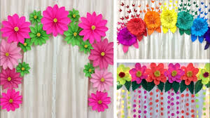 Hang this statement piece in your living how pretty to have a wall of fresh flowers in your home? 3 Easy Paper Flowers Decoration Ideas For Any Occasion At Home Youtube