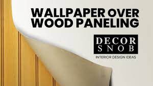 Wood paneling makes a room look comfortable, and is great in a den. Wallpaper Over The Wood Paneling Youtube