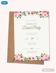Here is a sample invitation format to help you lift up the expectation of your party. Formal Debut Invitation Template Free Pdf Word Psd Apple Pages Illustrator Publisher Outlook Invitation Layout Dinner Invitation Template Debut Invitation