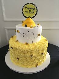 Mommy To Bee Baby Shower Cake Mother To Be Bumble Bee Theme 2tier Cake Made By Yours Truly Pat Lopeeps Bee Baby Shower Cake Shower Cakes Baby Shower Cakes