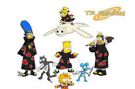 Hd Wallpaper Homer Simpson Naruto Shippuden Akatsuki The Simpsons Bart Simpson Lisa Simpson Maggie Simpson Cross Anim Maggie Simpson Naruto Wallpaper Akatsuki