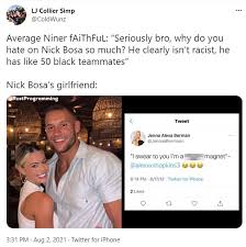 He plays as an attacking midfielder or winger. Forty Niners Star Nick Bosa S Girlfriend Abandons Twitter After Racist Homophobic Posts Surface Hot And Viral News
