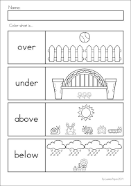 Spring Kindergarten Math And Literacy Worksheets Activities Distance Learning Positional Words Kindergarten Literacy Worksheets Kindergarten Math