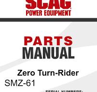 Scag SMZ-61 SN 4250001-4259999 parts manual