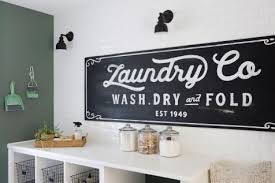 Black And White Laundry Room Signs Black And White Laundry Room With Glass Jars For Storage Fixer Upper Home Decor Kitchen Vintage Home Decor