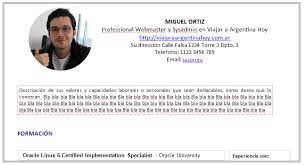 It is surprising, but we do have some tricks to lower. Modelo De Cv Para Trabajar En Argentina Viajar A Argentina Hoy