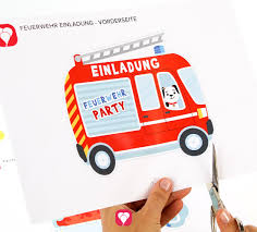 Feuerwehr Einladung Herunterladen Und Basteln Balloonas Com