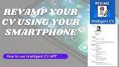 Resume writing tips will help you get more job offers in 2021. How To Use Intelligent Cv App Part 1 Youtube